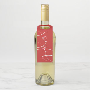 Vrolijke rode vakantie flessenhanger