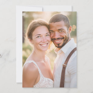 Vrolijke Romantische Crème Kleurige Foto Kaart
