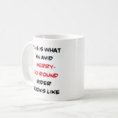 vrolijke rondrijder koffiemok (Voorkant links)