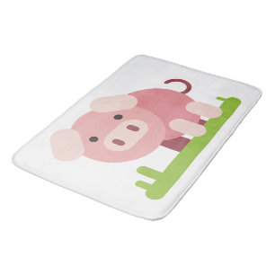 Vrolijke Roze Biggetje Badmat