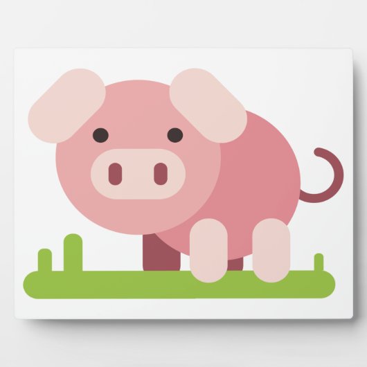 Vrolijke Roze Biggetje Fotoplaat (Voorkant)