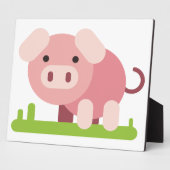 Vrolijke Roze Biggetje Fotoplaat (Zijkant)