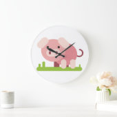 Vrolijke Roze Biggetje Grote Klok (Huis)
