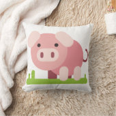 Vrolijke Roze Biggetje Kussen (Deken)