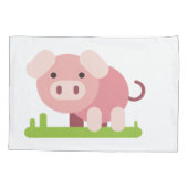 Vrolijke Roze Biggetje Kussensloop (Achterkant)