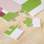 Vrolijke Roze Biggetje Legpuzzel (Zijkant)