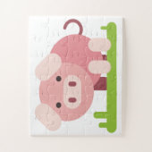 Vrolijke Roze Biggetje Legpuzzel (Verticaal)