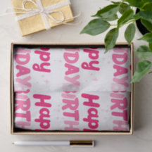 Vrolijke Roze 'Gefeliciteerd' Typografie