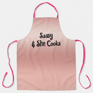 Vrolijke Roze Goud Roze Vrouwelijk Sassy & Zij Koo Schort