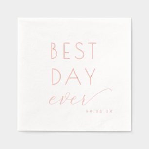 Vrolijke Roze Gouden Typografie Folie Servetten
