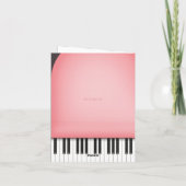 Vrolijke Roze Piano Moeder of Oma Moederdag Kaart (Achterkant)