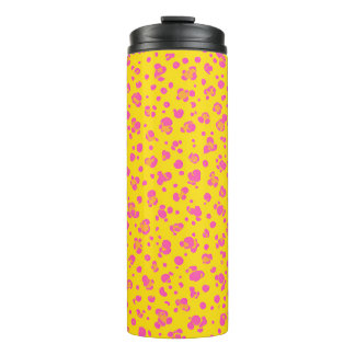 Vrolijke Roze Stippen Zomer Tumbler – 16oz Thermosbeker