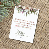 Vrolijke rustieke boog foto kerst Kaart