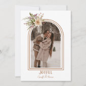 Vrolijke rustieke boog foto kerst Kaart (Voorkant)