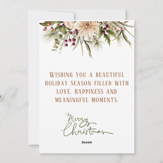 Vrolijke rustieke boog foto kerst Kaart (Achterkant)