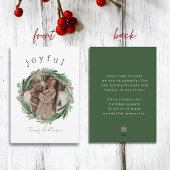 Vrolijke rustieke krans foto kerst Kaart