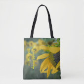 Vrolijke rustieke zonnebloem tote bag (Voorkant)