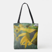 Vrolijke rustieke zonnebloem tote bag (Achterkant)