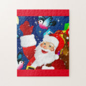 vrolijke santa claus puzzel legpuzzel (Verticaal)