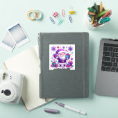 Vrolijke Santa Festive Violet Sticker (iPad Cover)