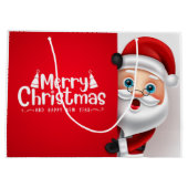 Vrolijke Santa Gift Bag Groot Cadeauzakje (Achterkant)