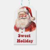Vrolijke Santa vakantie labels Cadeaulabel (Voorkant)