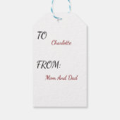 Vrolijke Santa vakantie labels Cadeaulabel (Achterkant)