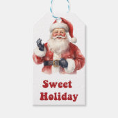 Vrolijke Santa vakantie labels Cadeaulabel (Voorkant)