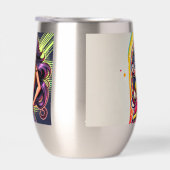 Vrolijke Saree Cartoon Waterfles Design - Tradi (Rechts)