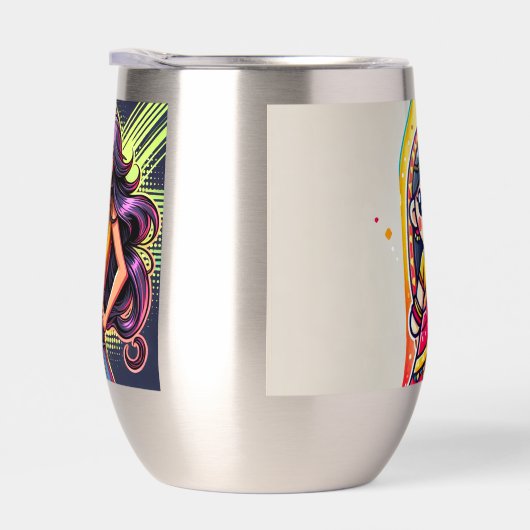 Vrolijke Saree Cartoon Waterfles Design - Tradi (Rechts)