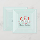 Vrolijke Scandinavische Kabouters Kerstkaart (Voorkant / Achterkant)