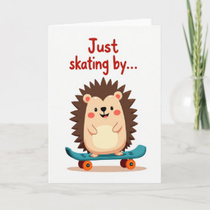 Vrolijke Schaatsende Dier Kaart