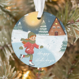 "Vrolijke schaatser" Ornament