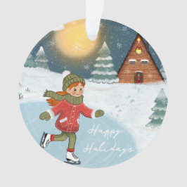 "Vrolijke schaatser" Ornament