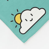 Vrolijke Schattigee Weer Icon Pattern Gepersonalis Fleece Deken (Hoek)