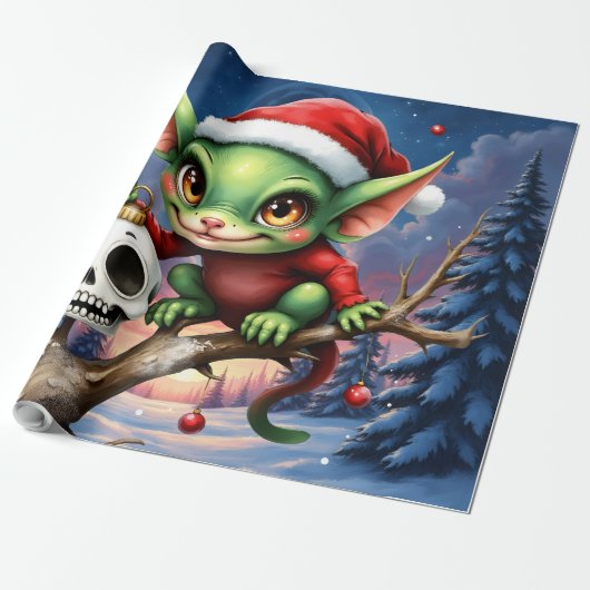 Vrolijke Schelm – De Kleine Kerstelf. Cadeaupapier (Uitgerold)