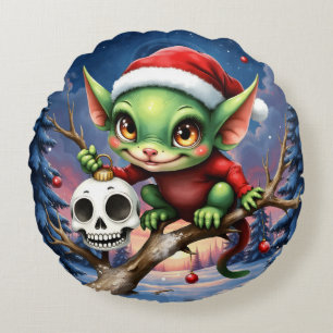 Vrolijke Schelm – De Kleine Kerstelf. Rond Kussen