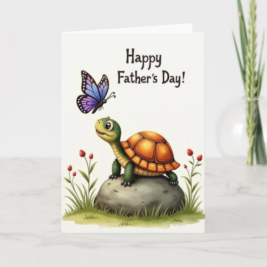 Vrolijke Schildpad Vaderdag kaart (Voorkant)