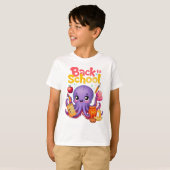 Vrolijke School Octopus - Back-to-School Design T-shirt (Voorkant volledig)