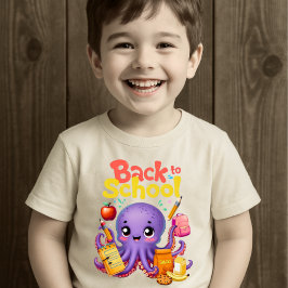 Vrolijke School Octopus - Back-to-School Design T-shirt