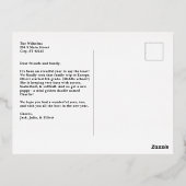 Vrolijke Script Gelukkige Foto Folie Vakantie Ansi Folie Feestdagen Briefkaart (Achterkant)