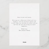 Vrolijke Script Photo Gold Foil Holiday Kaart (Achterkant)