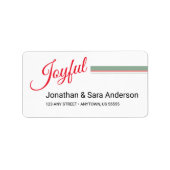 Vrolijke scripttypografie Kerstvakantie Etiket (Voorkant)