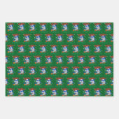 Vrolijke Sharkmas Santa Shark Lover Kerstmis Inpakpapier Vel (Voorkant 2)