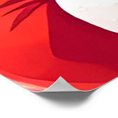 Vrolijke Sinterklaas met een snoepstok Poster (Hoek)