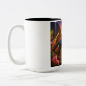 Vrolijke slokken: Levendige keramische mok, pracht Tweekleurige Koffiemok (Links)