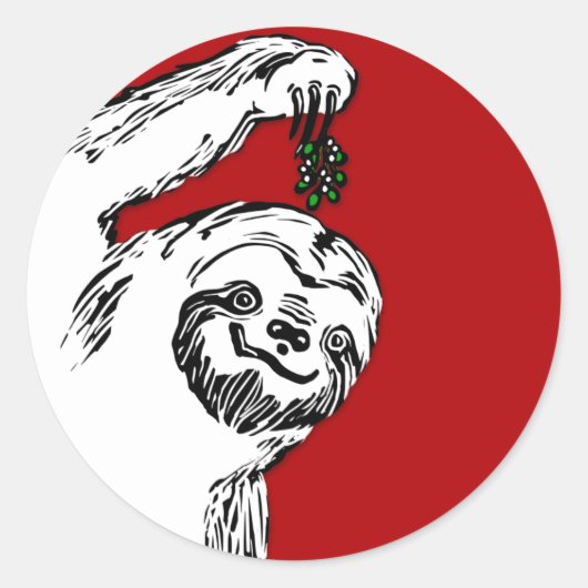 Vrolijke Slothmas Stickers voor uw Slothmas Kaarte (Voorkant)