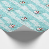 vrolijke sneeuwman cadeaupapier (Hoek)