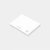 Vrolijke Sneeuwman Custom Naam Winter Vakantie Post-it® Notes (Schuin)