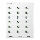 Vrolijke Sneeuwman Etiket (Full Sheet)